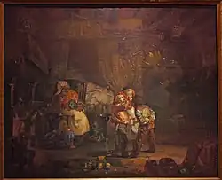 Intérieur rustique par Jean-François Millet.