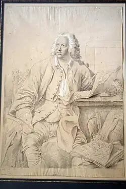 dessin pour le portrait de Jean-Baptiste ROUSSEAU, Salon 1738.
