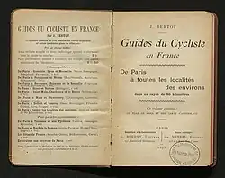 Guide de cyclotourisme de Jean Bertot.