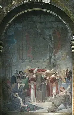 Transposition du corps de saint François Xavier à Goa (Indes portugaises), des miracles se font sur son passage, église Saint-Sulpice.