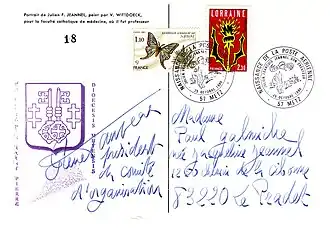 Verso Envoi Pierre Fauveau(collection famille Jeannel-Galmiche).