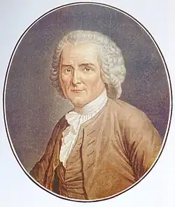 Gravure en couleur de face à mi-corps. Le visage exprimer une douleur contenue et le regard est intense.