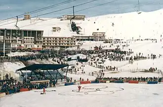 Parachutistes aux Jeux olympiques d'hiver de 1968.