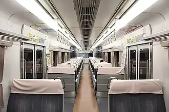 Intérieur d'une voiture.