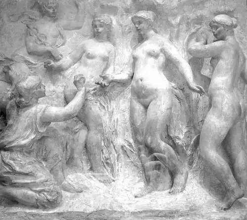 Détail du Jugement de Pâris par Auguste Renoir et Richard Guino – Musée d'Orsay, Paris.