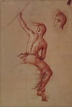 Indien à cheval, le bras gauche levé (vers 1880), Blérancourt, musée franco-américain