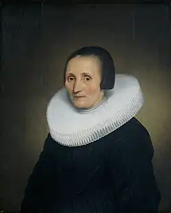 Portrait de Margaretha De Geer (1651), huile sur panneau, 73,9 × 59,5 cm, Amsterdam, Rijksmuseum.
