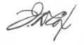 Signature de Jacob Dolson Cox