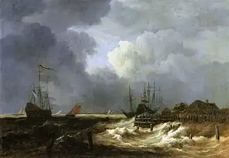 Une tempête ou L'Estacade (c. 1670), musée du Louvre.