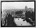 Vue depuis la tour Montelbaan à Amsterdam sur le canal Kromme Waal, 1896.