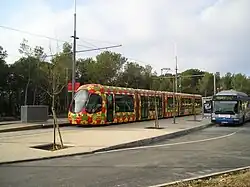 Terminus du tramway de Montpellier à Jacou.