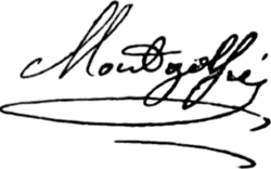 signature de Jacques-Etienne de Montgolfier