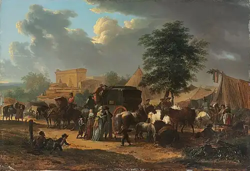 Un marché aux chevaux (1793), 55,3 × 81 cm.Vizille, musée de la Révolution française.