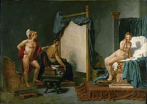 Apelle peignant Campaspe en présence d'Alexandre, Jacques-Louis David, palais des Beaux-Arts de Lille (vers 1812).