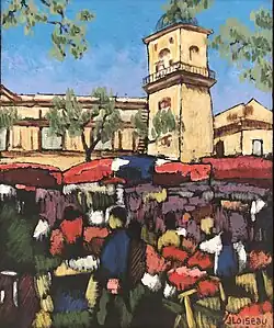 Le Marché aux Herbes (1996). (65&nbsp;×&nbsp;54&nbsp;cm)