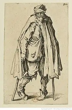 no&nbsp;10 : Le mendiant aux béquilles et à la besace