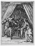 Jacques Callot, Judith à la tête d'Holopherne, XVIIe siècle.