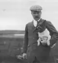 Jacques Faure et son chien «&nbsp;dirigeable&nbsp;» (1909).
