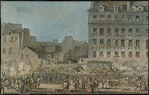 Entrée de Louis XVI à Paris le 6 octobre 1789 (1789), 13,2 × 20,8 cm.New York, Metropolitan Museum of Art.