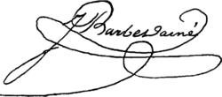 signature de Jacques-Juste Barbet de Jouy