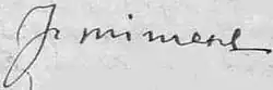 signature de Jacques Mimerel
