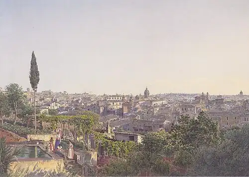 Vue de Rome, 1837 aquarelle maintenant dans l'Albertina, Vienne