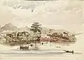 James Maurice Primrose, vue de Freetown, 1851