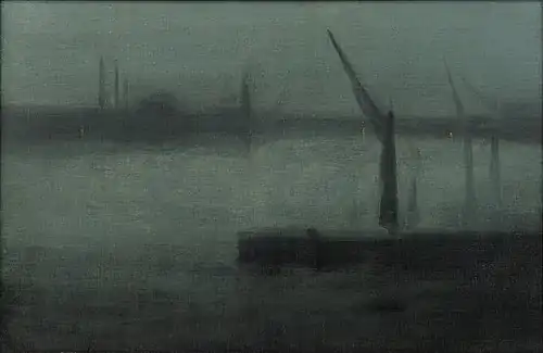 Nocturne: Blue and Silver (Bleu et Argent) - Battersea Reach, 1870-1875Freer Gallery of Art, Washington