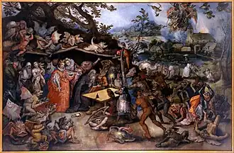 Tentations of San Antonio Abad par Jan Brueghel (Première moitié du XVIIe siècle)