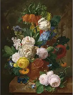 Nature morte dans un vase en terracotta (1832).