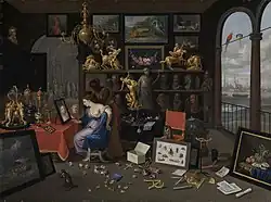 Un Cabinet d'art avec Vénus à la toilette, par Jan van Kessel (1626), Staatliche Kunsthalle Karlsruhe