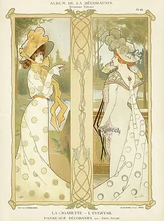 La Cigarette et L'Éventail, panneaux décoratifs.