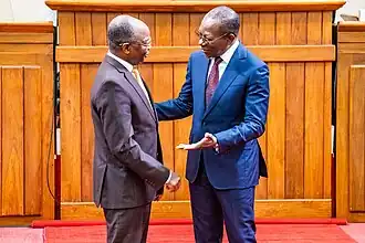 Janvier Yahouédéou et le Président Patrice Talon