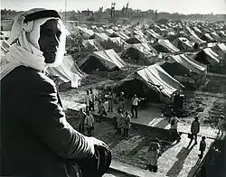 Le camp de réfugiés en 1967 édifié par l'UNRWA.