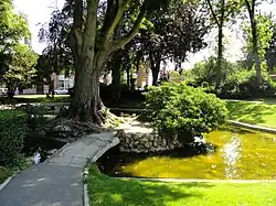 Un bassin de la partie anglaise du jardin.