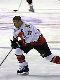 Jarome Iginla avec les Flames Calgary en mars 2006