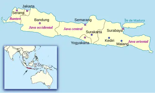 Carte administrative de Java