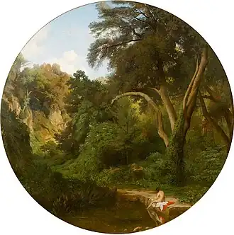 Baigneuse dans une forêt (1846), localisation inconnue.