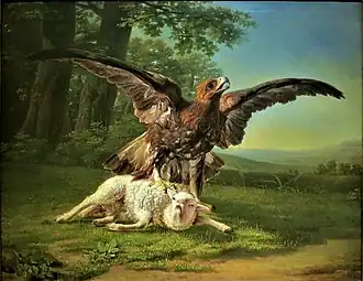 Un aigle s'efforçant d'enlever un mouton (1812), musée des Beaux-Arts d'Orléans.