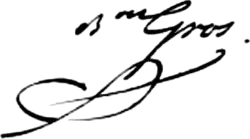 signature de Jean-Baptiste Louis Gros