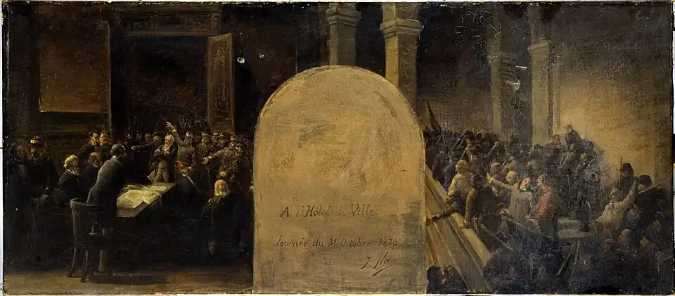 L'Envahissement de l'Hôtel de Ville par les bataillons de Belleville, 1889, Paris, Petit Palais.