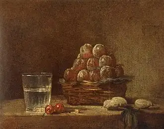 Jean Siméon Chardin, Le Panier de prunes, vers 1759, huile sur toile.