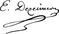 signature de Jean-Eugène Dezeimeris