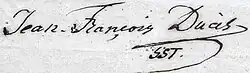 signature de Jean-François Ducis