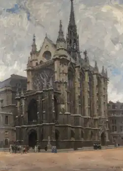La Sainte Chapelle, huile sur toile.