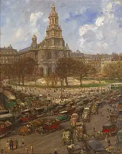 Place de la Trinité, Paris, huile sur toile.