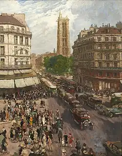 Rue de Rivoli, Paris, huile sur toile.