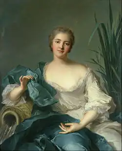 Portrait de Madame Marie-Henriette Berthelot de Pléneuf, de Jean-Marc Nattier, 1739, Musée national de l'art occidental, Tokyo.
