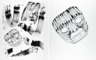 Accord de deux - Ci-devant-après, acrylique sur toile, 27 mars 1989