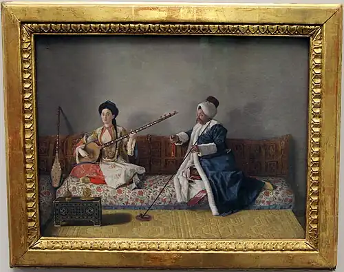 Monsieur Levett et Mademoiselle Glavani en costume turc (vers 1740), Paris, musée du Louvre.